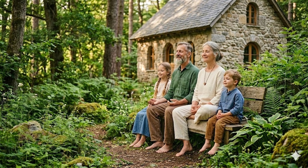 image representant une famille heureuse